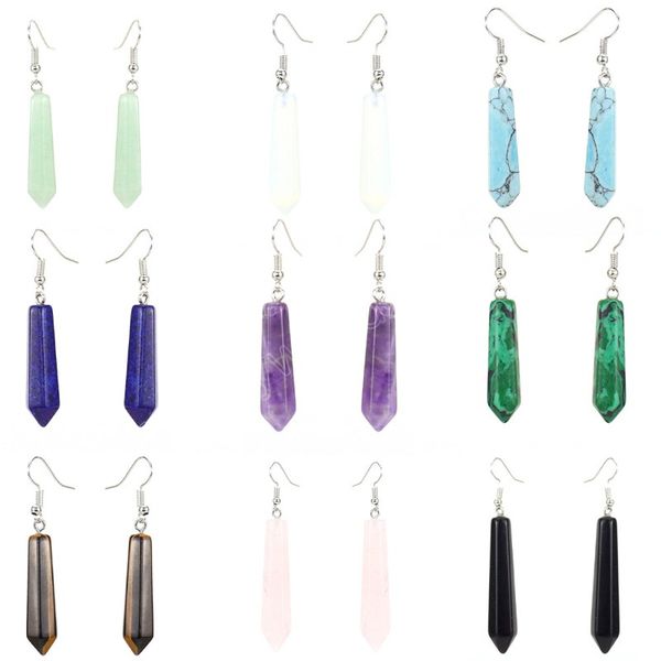 natural crystal original stone hexagonal column dangle earrings for women girls colorful amethyst tiger-eye stone earrings, Silver
natural crystal original stone hexagonal column dangle earrings for women girls colorful amethyst tiger-eye stone earrings, Silver