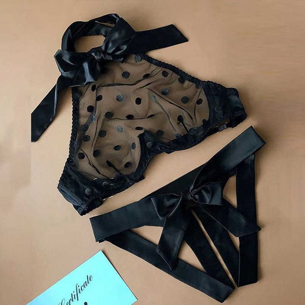 set female pajamas women suit dot mesh bowknot cutout strap on harness transparent cuecas lingerie set halter underwear j230603, Red;black
set female pajamas women suit dot mesh bowknot cutout strap on harness transparent cuecas lingerie set halter underwear j230603, Red;black