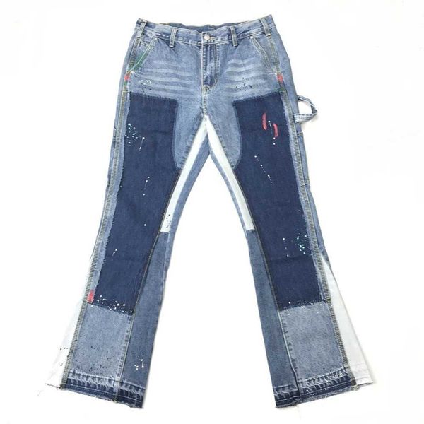 blue multicolor paint splatter flared jeans men patchwork trousers eight-pocket styling size xll
blue multicolor paint splatter flared jeans men patchwork trousers eight-pocket styling size xll