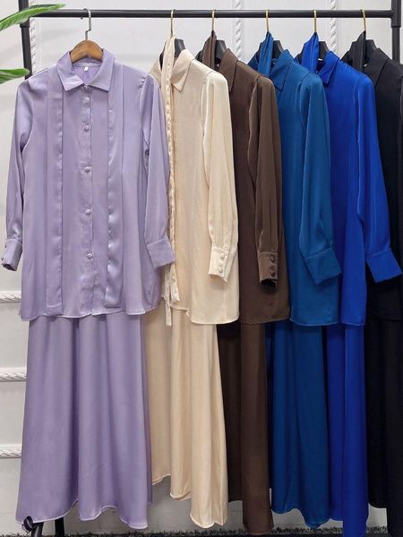 dress abaya dubai turkey muslim hijab dress women satin 2 piece sets shirts blouses with long skirt elegant outfits ramadan eid, White
dress abaya dubai turkey muslim hijab dress women satin 2 piece sets shirts blouses with long skirt elegant outfits ramadan eid, White