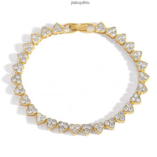 real gold plating hip hop zinc alloy and 6.5mm width bling zircon heart chain bracelet, Silver
real gold plating hip hop zinc alloy and 6.5mm width bling zircon heart chain bracelet, Silver