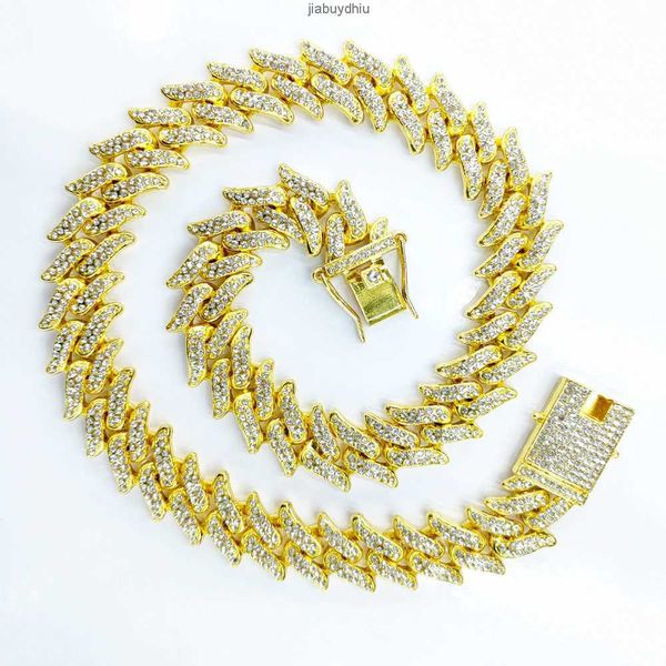 17mm bling iced out cuban link chain hip hop rhinestone paved diamond necklace collar, Silver
17mm bling iced out cuban link chain hip hop rhinestone paved diamond necklace collar, Silver