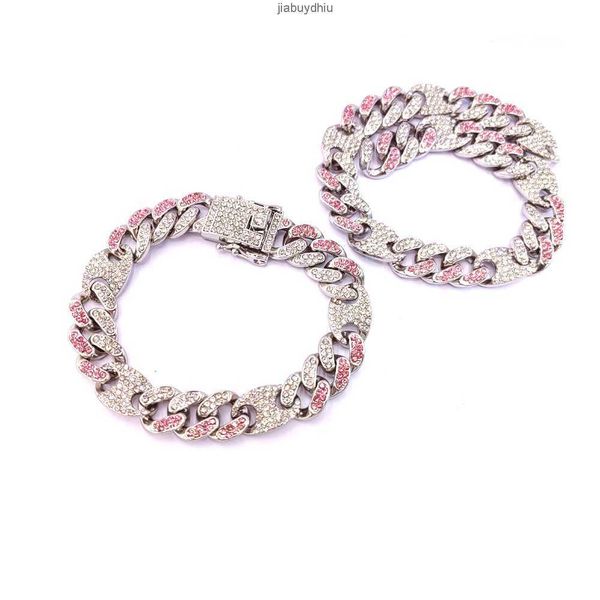 13mm pink crystal cuban chain necklace wholesale rhinestone bracelet sets jewelry, Silver
13mm pink crystal cuban chain necklace wholesale rhinestone bracelet sets jewelry, Silver