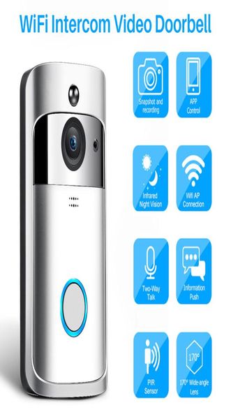 video intercom wireless wifi video doorbell camera ip 720p two way audio infrared night vision app control via smartphone7995169
video intercom wireless wifi video doorbell camera ip 720p two way audio infrared night vision app control via smartphone7995169