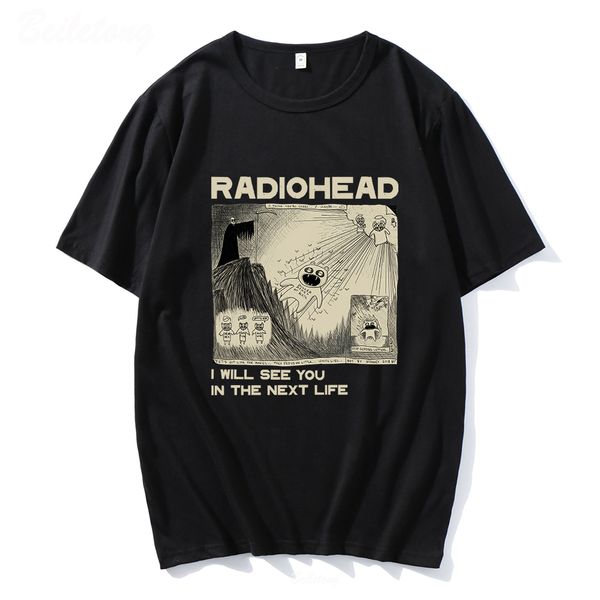 radiohead t shirt rock band vintage hip hop i will see you in the next life music fans print men women tees short, White;black
radiohead t shirt rock band vintage hip hop i will see you in the next life music fans print men women tees short, White;black