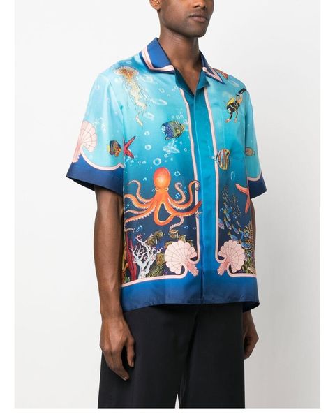 new casablanca designer button up mens silk shirt casual hawaii short sleeve beach shirts casablanc polos, White;black
new casablanca designer button up mens silk shirt casual hawaii short sleeve beach shirts casablanc polos, White;black