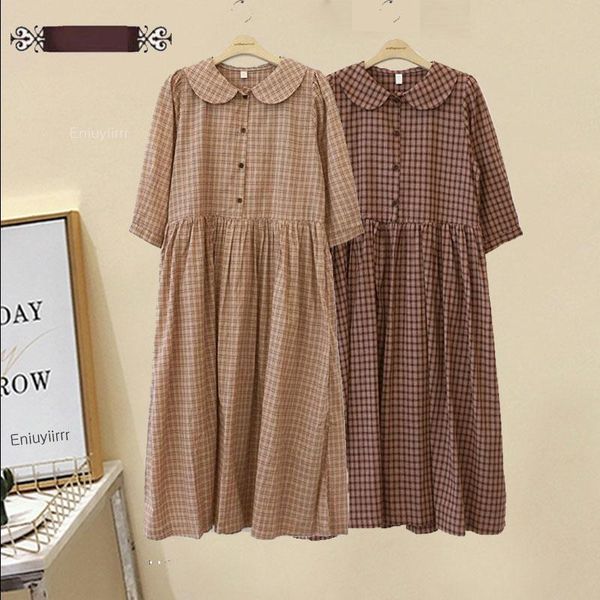 dresses vintage cotton dress lattice women cute sweet preppy japan style girls peter pan collar red plaid dress vintage retro design, Black;gray
dresses vintage cotton dress lattice women cute sweet preppy japan style girls peter pan collar red plaid dress vintage retro design, Black;gray