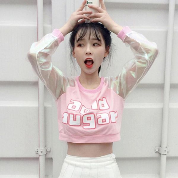 t-shirt acid sugar cute kawaii short laser transparent haruku letter casual short ing long sleeve fun female tshirt, White
t-shirt acid sugar cute kawaii short laser transparent haruku letter casual short ing long sleeve fun female tshirt, White
