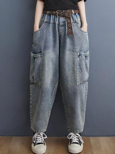 jeans high waist boyfriend jeans women new arrival 2022 spring vintage style big pockets loose female denim harem pants d177, Blue
jeans high waist boyfriend jeans women new arrival 2022 spring vintage style big pockets loose female denim harem pants d177, Blue