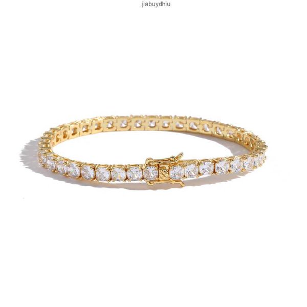 4mm*4mm square brass zircon tennis chain real gold plating full iced out bracelet rapper's jewelry, Silver
4mm*4mm square brass zircon tennis chain real gold plating full iced out bracelet rapper's jewelry, Silver