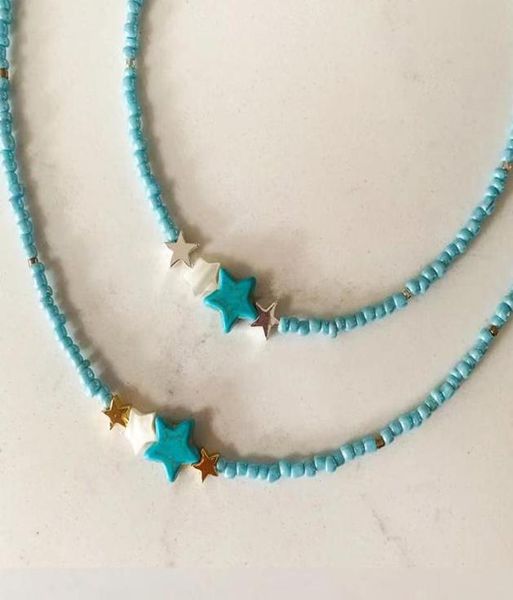chokers boho fashion simple blue rice beads necklace handmade star pendant choker goldcolor white shell women charm colier bijoux2382863, Golden;silver
chokers boho fashion simple blue rice beads necklace handmade star pendant choker goldcolor white shell women charm colier bijoux2382863, Golden;silver
