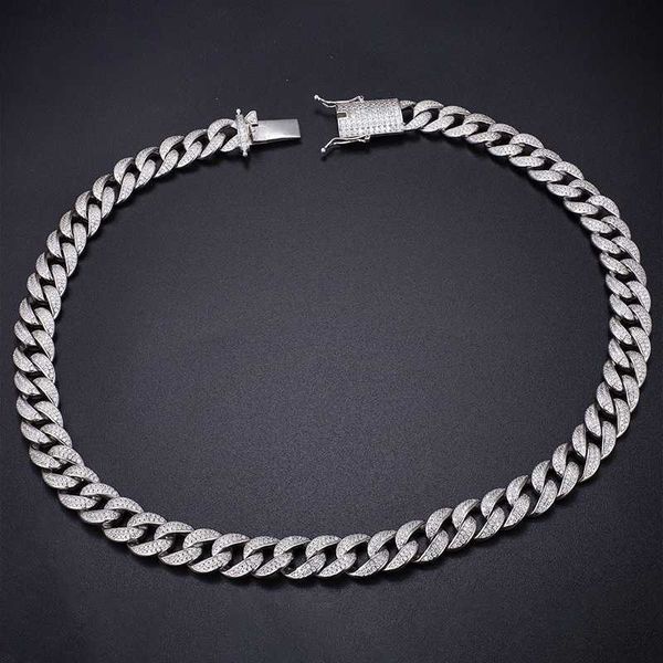 925 silver handmade moissanite iced out bling jewelry moissanite diamond necklace chain