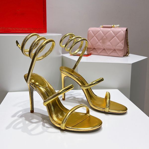 gold sandals luxury designer rene caovilla stiletto heel womens shoes crystal rhinestone twining foot ring 10cm high heeled narrow band sand, Black
gold sandals luxury designer rene caovilla stiletto heel womens shoes crystal rhinestone twining foot ring 10cm high heeled narrow band sand, Black