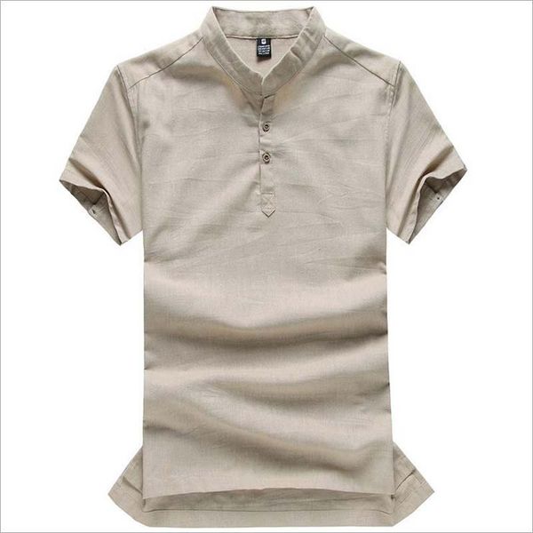 linen cotton t-shirts mens summer short sleeve shirts stand collar t shirts fashion big, White;black
linen cotton t-shirts mens summer short sleeve shirts stand collar t shirts fashion big, White;black
