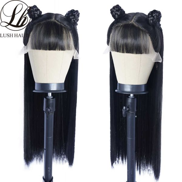 lace wig with bangs synthetic 13x4 lace wigs natural hairline fringe straight wigs heat resistant fiber hair 230524, Black;brown
lace wig with bangs synthetic 13x4 lace wigs natural hairline fringe straight wigs heat resistant fiber hair 230524, Black;brown