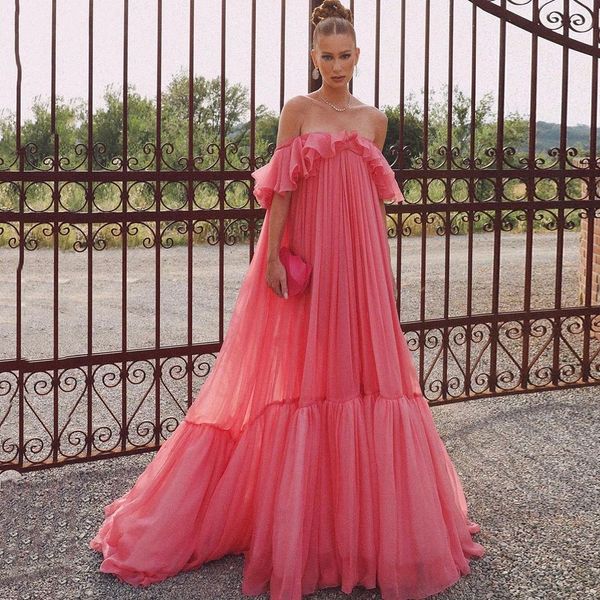 watermelon red chiffon prom party dress high waist off the shoulder ruffles formal evening birthday dress tiered robe de soiree, Black
watermelon red chiffon prom party dress high waist off the shoulder ruffles formal evening birthday dress tiered robe de soiree, Black