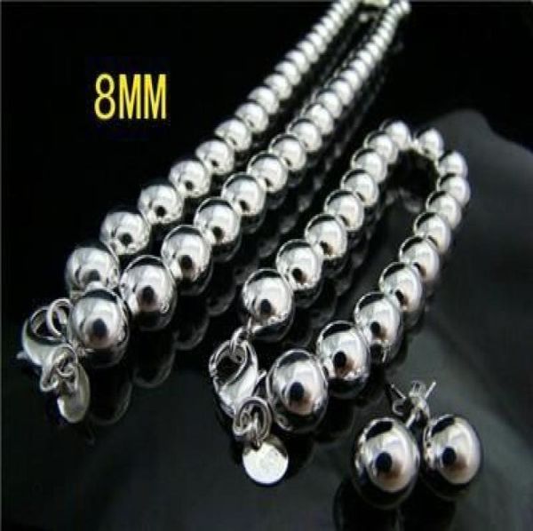 whole retail lowest 925 silver 8mm solid necklacebraceletearrings set s0663061999, Black
whole retail lowest 925 silver 8mm solid necklacebraceletearrings set s0663061999, Black