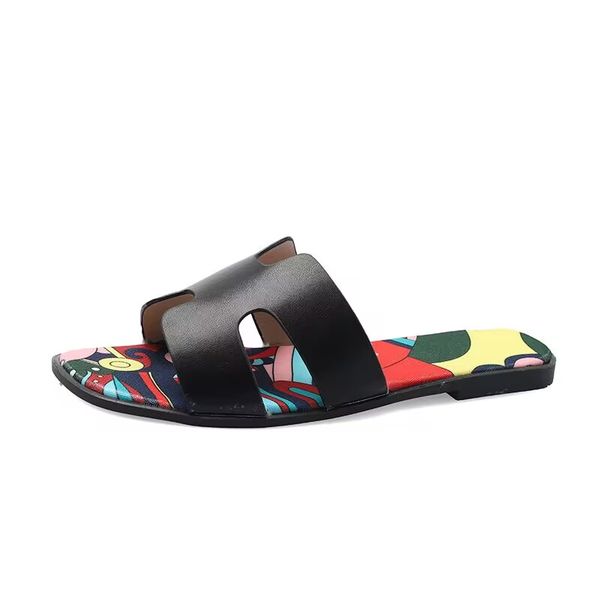 women's slippers summer outdoor fashion personality graffiti flat leisure beautiful temperament comfortable non-slip multiple colors, Black
women's slippers summer outdoor fashion personality graffiti flat leisure beautiful temperament comfortable non-slip multiple colors, Black