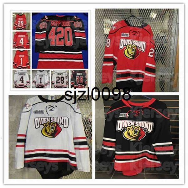 sj98 ceoyouth retro owen sound attack road hockey jersey embroidery stitched customize 2 carter robertson 28 justin brack 1 mack guzda, Black
sj98 ceoyouth retro owen sound attack road hockey jersey embroidery stitched customize 2 carter robertson 28 justin brack 1 mack guzda, Black