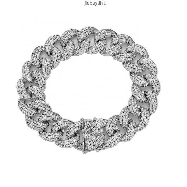 19mm heavy men zircon chain big iced out bling cz cuban hip hop brass bracelet, Silver
19mm heavy men zircon chain big iced out bling cz cuban hip hop brass bracelet, Silver