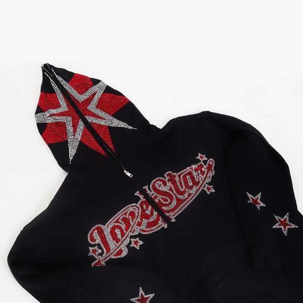 men's sweatshirt full zip hoodie hip hop rhinestone star alphabet hooded jacket oversize hoodie women's coat y2k clothes unisex, Black
men's sweatshirt full zip hoodie hip hop rhinestone star alphabet hooded jacket oversize hoodie women's coat y2k clothes unisex, Black