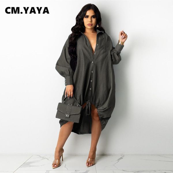 dresses cm.yaya women long sleeve button up drawstring hem loose blouse shirt style dress vintage ins fashion basic dresses, Black;gray
dresses cm.yaya women long sleeve button up drawstring hem loose blouse shirt style dress vintage ins fashion basic dresses, Black;gray