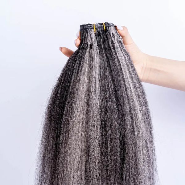 grey colored kinky straight clip in human hair extensions for black women 10-26inch brazilian salt and pepper yaki straight extension silver, Black;brown
grey colored kinky straight clip in human hair extensions for black women 10-26inch brazilian salt and pepper yaki straight extension silver, Black;brown