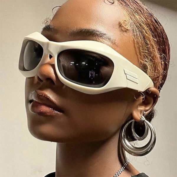 punk sunglasses goggle luxury brand wrap around sun glasses y2k shades eyewear uv400 female designer eyeglasses, White;black
punk sunglasses goggle luxury brand wrap around sun glasses y2k shades eyewear uv400 female designer eyeglasses, White;black