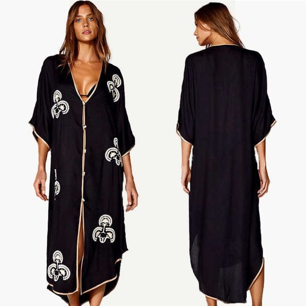 european and american new embroidered long sun protection clothes beach skirt bikini outer clothesaegg, Black;gray
european and american new embroidered long sun protection clothes beach skirt bikini outer clothesaegg, Black;gray