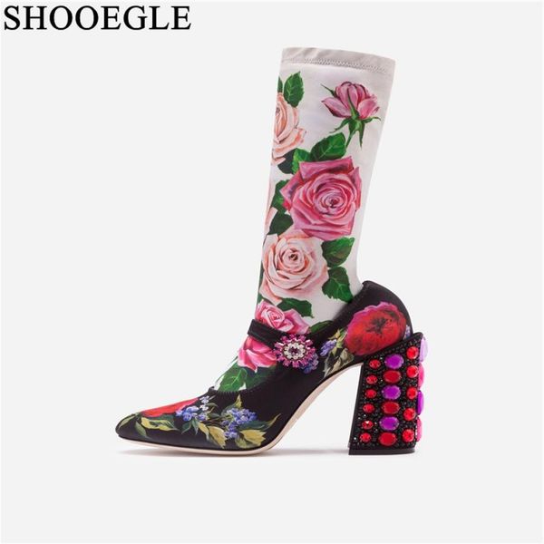 new 2020 women039s autumn winter boots rose prints stretch fabric midcalf boots women rhinestone chunky heel catwalk shoes boa2400848, Black
new 2020 women039s autumn winter boots rose prints stretch fabric midcalf boots women rhinestone chunky heel catwalk shoes boa2400848, Black