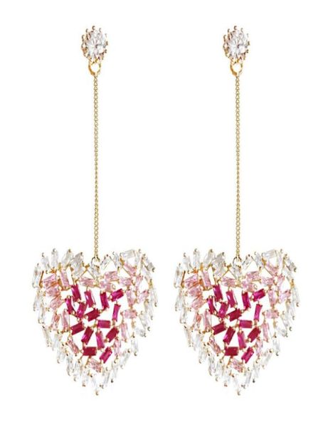 sparkling love heart earring long inlaid zircon designer earrings for women wedding party gift luxury jewelry9975393, Silver
sparkling love heart earring long inlaid zircon designer earrings for women wedding party gift luxury jewelry9975393, Silver