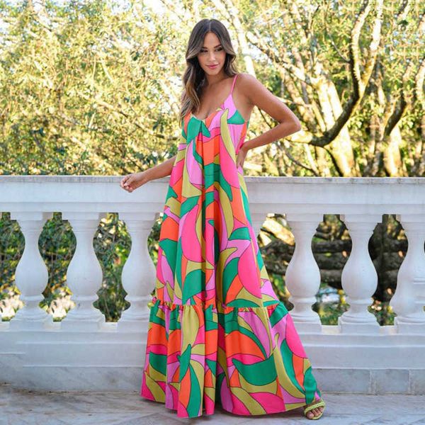 2023 plus size 3xl summer dresses fashion deep v-neck dress halter backless maxi dress floral strap long skirt, Black;gray
2023 plus size 3xl summer dresses fashion deep v-neck dress halter backless maxi dress floral strap long skirt, Black;gray