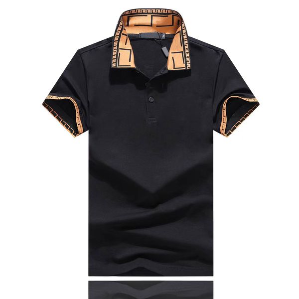 men's polos shirt luxury design male summer turn-down collar short sleeves cotton shirt men m-3xl, White;black
men's polos shirt luxury design male summer turn-down collar short sleeves cotton shirt men m-3xl, White;black