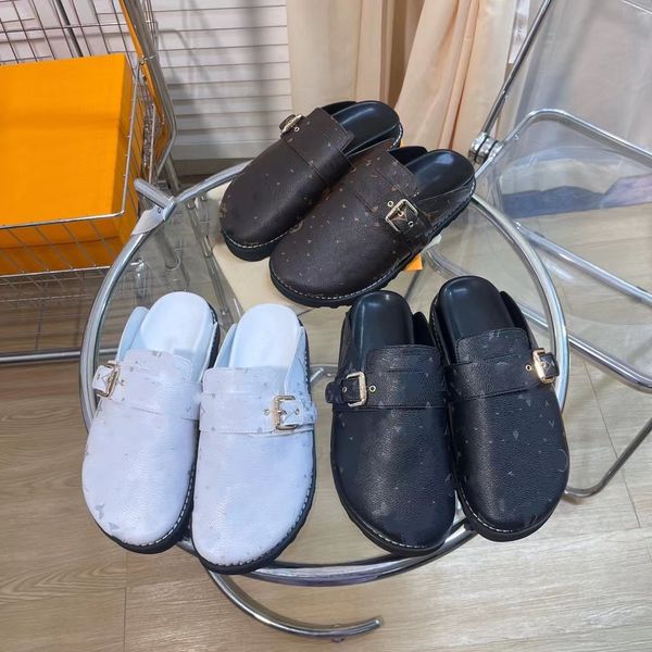latest designers sandals classic button light colour wedge heel mules 100% leather thick bottom women shoes heeled platform square head wome, Black
latest designers sandals classic button light colour wedge heel mules 100% leather thick bottom women shoes heeled platform square head wome, Black