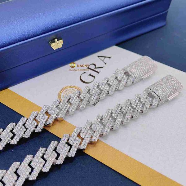 hiphop jewelry pass diamond test vvs moissanite diamond iced out blingbling cuban link bracelet jewelry, Silver
hiphop jewelry pass diamond test vvs moissanite diamond iced out blingbling cuban link bracelet jewelry, Silver