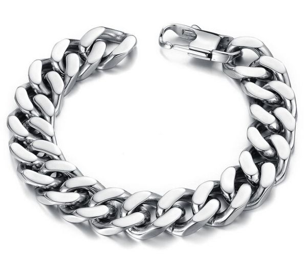 101214mm curb cuban stainless steel bracelet mens chain clasp link bracelets silver tone jewelry gift promotion2608104, Black
101214mm curb cuban stainless steel bracelet mens chain clasp link bracelets silver tone jewelry gift promotion2608104, Black