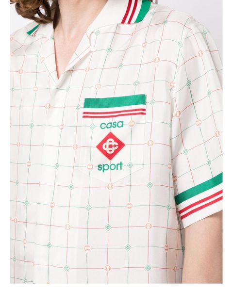 23ss casablanca casa sport silk shirts casual men designer button up hawaiian shirts casablanc beach polos, White;black
23ss casablanca casa sport silk shirts casual men designer button up hawaiian shirts casablanc beach polos, White;black