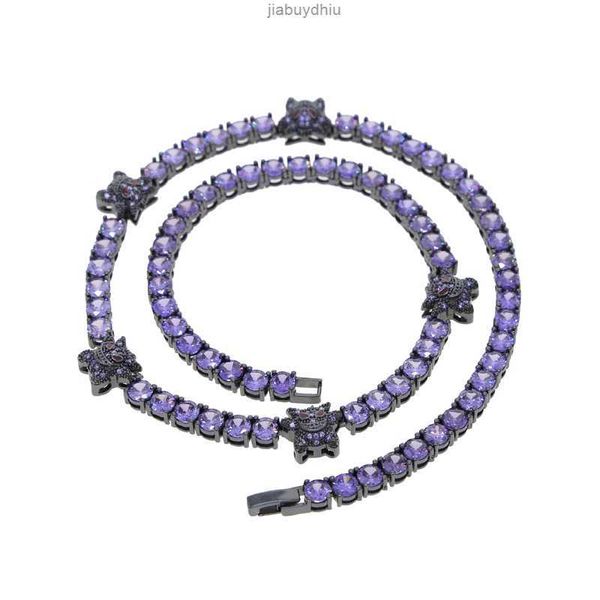 new hip hop jewelry full paved iced out bling purple cubic zirconia tennis chain ghost pendant necklace men, Silver
new hip hop jewelry full paved iced out bling purple cubic zirconia tennis chain ghost pendant necklace men, Silver
