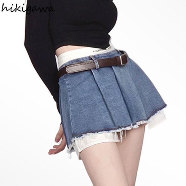 dresses women summer denim skirt high waist irregular aline jupe women's clothing slim pleated bodycon mini skirts 2023 faldas de mujer, Black;gray
dresses women summer denim skirt high waist irregular aline jupe women's clothing slim pleated bodycon mini skirts 2023 faldas de mujer, Black;gray