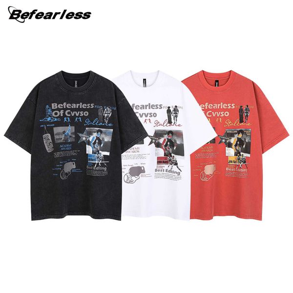 character printed t-shirt street hiphop wash couple outfit loose fitting short sleeved men's and women's fashion label, White;black
character printed t-shirt street hiphop wash couple outfit loose fitting short sleeved men's and women's fashion label, White;black