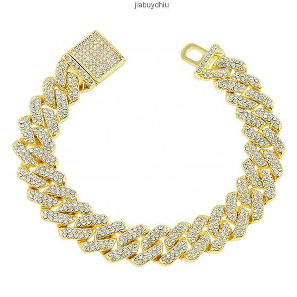 new style alloy with full diamond hip hop 14mm width rhombus cuban chain bracelet, Silver
new style alloy with full diamond hip hop 14mm width rhombus cuban chain bracelet, Silver