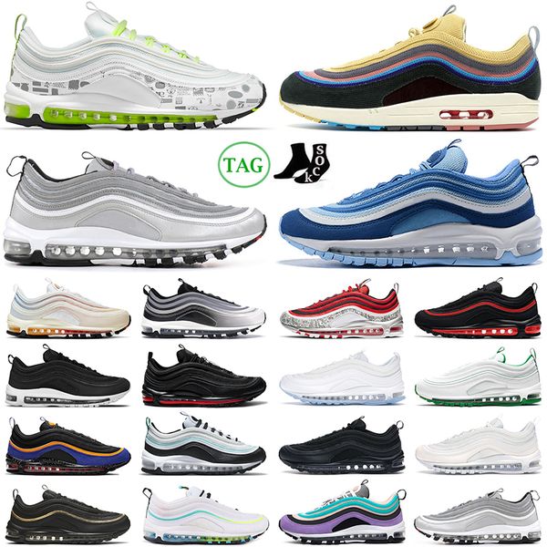 97 running shoes triple black white 97s sean wotherspoon silver bullet bred jesus concord satan men women outdoor sports trainers sneakers
97 running shoes triple black white 97s sean wotherspoon silver bullet bred jesus concord satan men women outdoor sports trainers sneakers