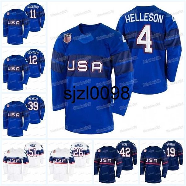sj98 team usa 2022 winter hockey jersey drew helleson ben meyers marc mclaughlin jake sanderson matty beniers nathan smith david, Black 
sj98 team usa 2022 winter hockey jersey drew helleson ben meyers marc mclaughlin jake sanderson matty beniers nathan smith david, Black