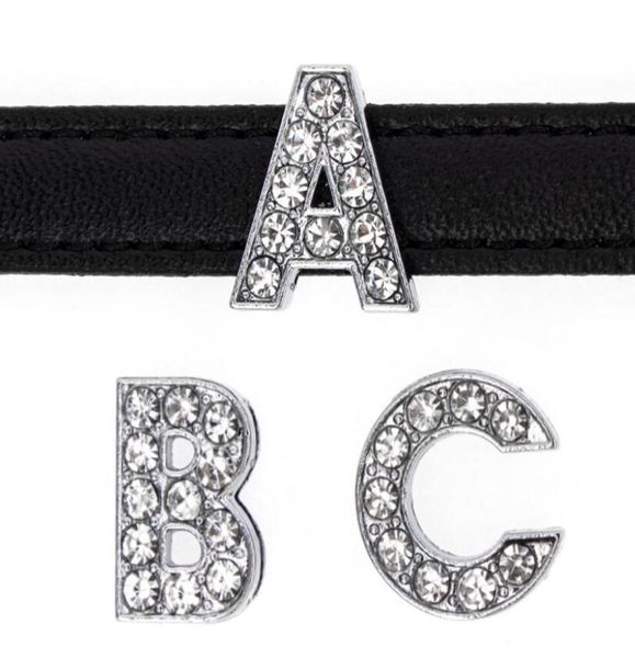 20pclot 10mm a t silver rhinestones bling slide letter diy charms fit for 10mm keychains leather wristband8100280, Bronze;silver 
20pclot 10mm a t silver rhinestones bling slide letter diy charms fit for 10mm keychains leather wristband8100280, Bronze;silver