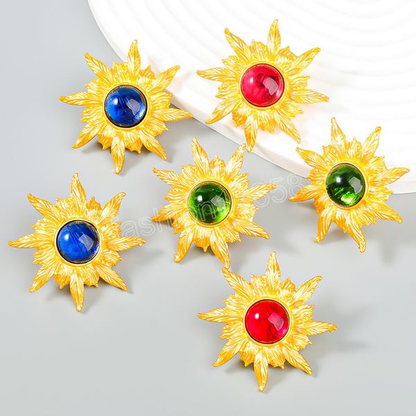 fashion metal resin geometric sun earrings women's classic exaggerated stud earings banquet jewelry accessories, Golden;silver
fashion metal resin geometric sun earrings women's classic exaggerated stud earings banquet jewelry accessories, Golden;silver