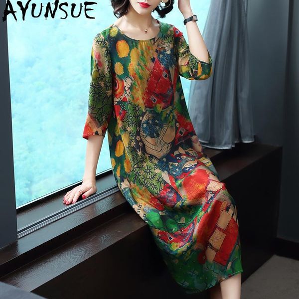 dresses ayunsue 2022 new summer dress women casual floral clothes midi silk dress women's elegant dresses vestito donna kj1850, Black;gray
dresses ayunsue 2022 new summer dress women casual floral clothes midi silk dress women's elegant dresses vestito donna kj1850, Black;gray