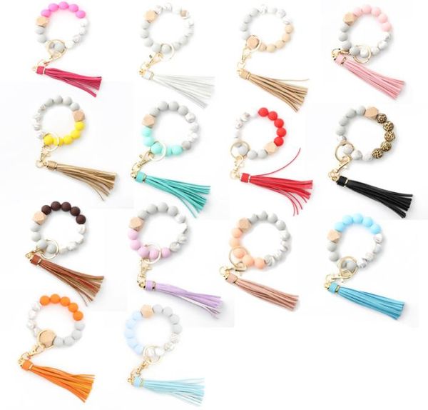 wood beads bracelet keyring women bead wrist key chain silicone keychain for keys tassel accessories multicolor handbag car charms2590198, Silver
wood beads bracelet keyring women bead wrist key chain silicone keychain for keys tassel accessories multicolor handbag car charms2590198, Silver