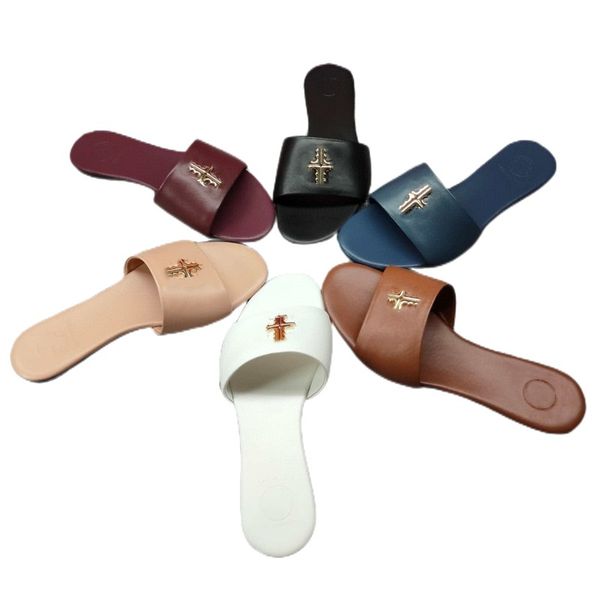 luxury brand slippers genuine leather designer shoes summer women's beach shoes classic vintage sandals metal letter open toe outdoor s, Black
luxury brand slippers genuine leather designer shoes summer women's beach shoes classic vintage sandals metal letter open toe outdoor s, Black