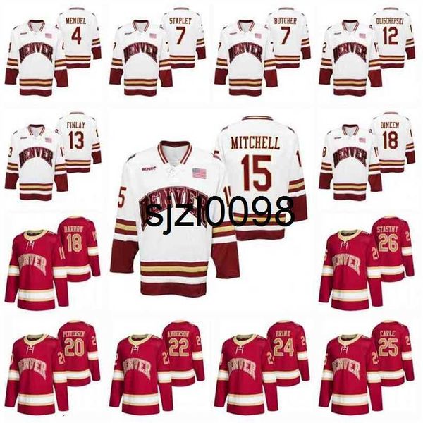 sj98 denver pioneers ncaa college hockey jersey griffin mendel brett stapley kohen olischefski liam finlay ian mitchell kevin dineen, Black
sj98 denver pioneers ncaa college hockey jersey griffin mendel brett stapley kohen olischefski liam finlay ian mitchell kevin dineen, Black