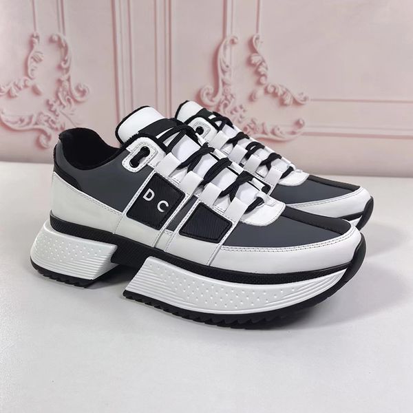 new designer casual shoes luxury brand logo men's and women's leather sneakers fashion stitching color slim platform shoes, Black
new designer casual shoes luxury brand logo men's and women's leather sneakers fashion stitching color slim platform shoes, Black